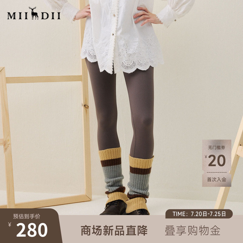 谜底九分瑜伽裤2025年冬季新品高弹力保暖高腰运动裤女254MK1679