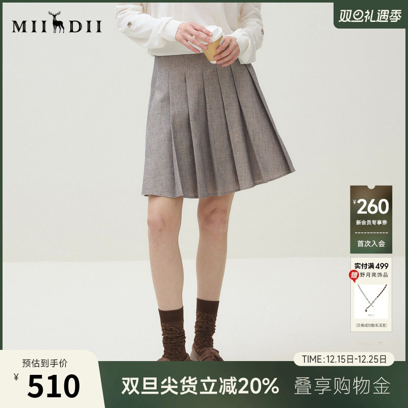 复古格纹裙裤 挺括有型 俏皮帅气