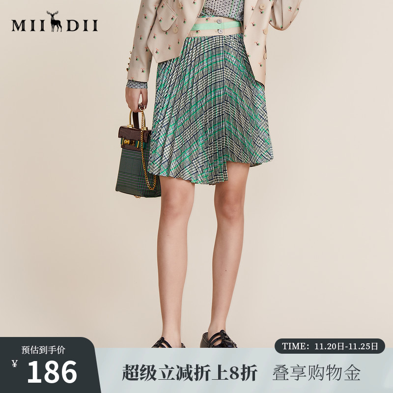 谜底减龄风格子221mb0066半身裙