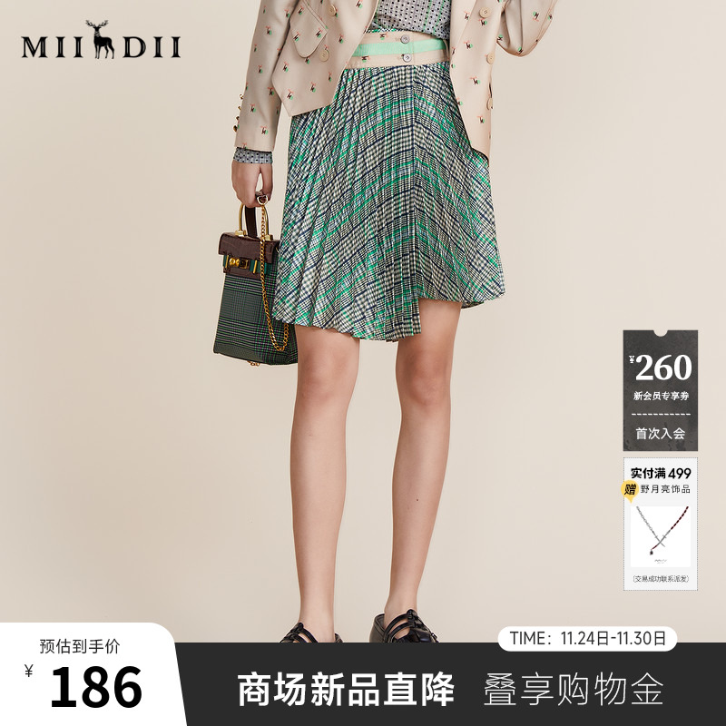 谜底减龄风格子221mb0066半身裙