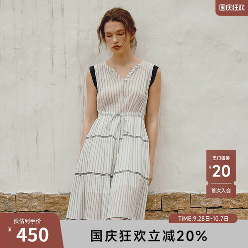 谜底复古冯大摆连衣裙