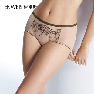 伊维斯巴黎之花10611116专柜同款蕾丝抗菌三角裤女性感内裤