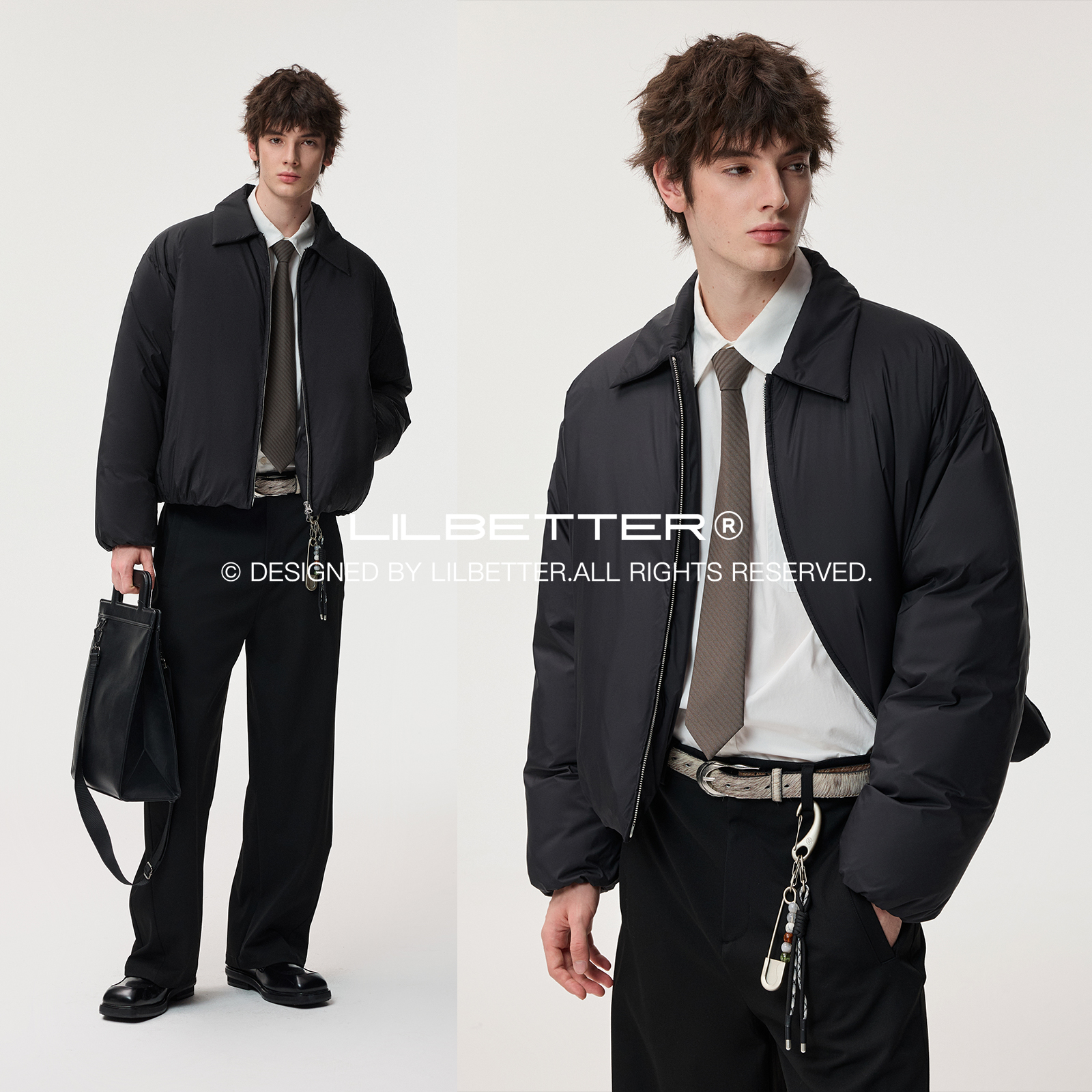 Lilbetter休闲翻领羽绒服