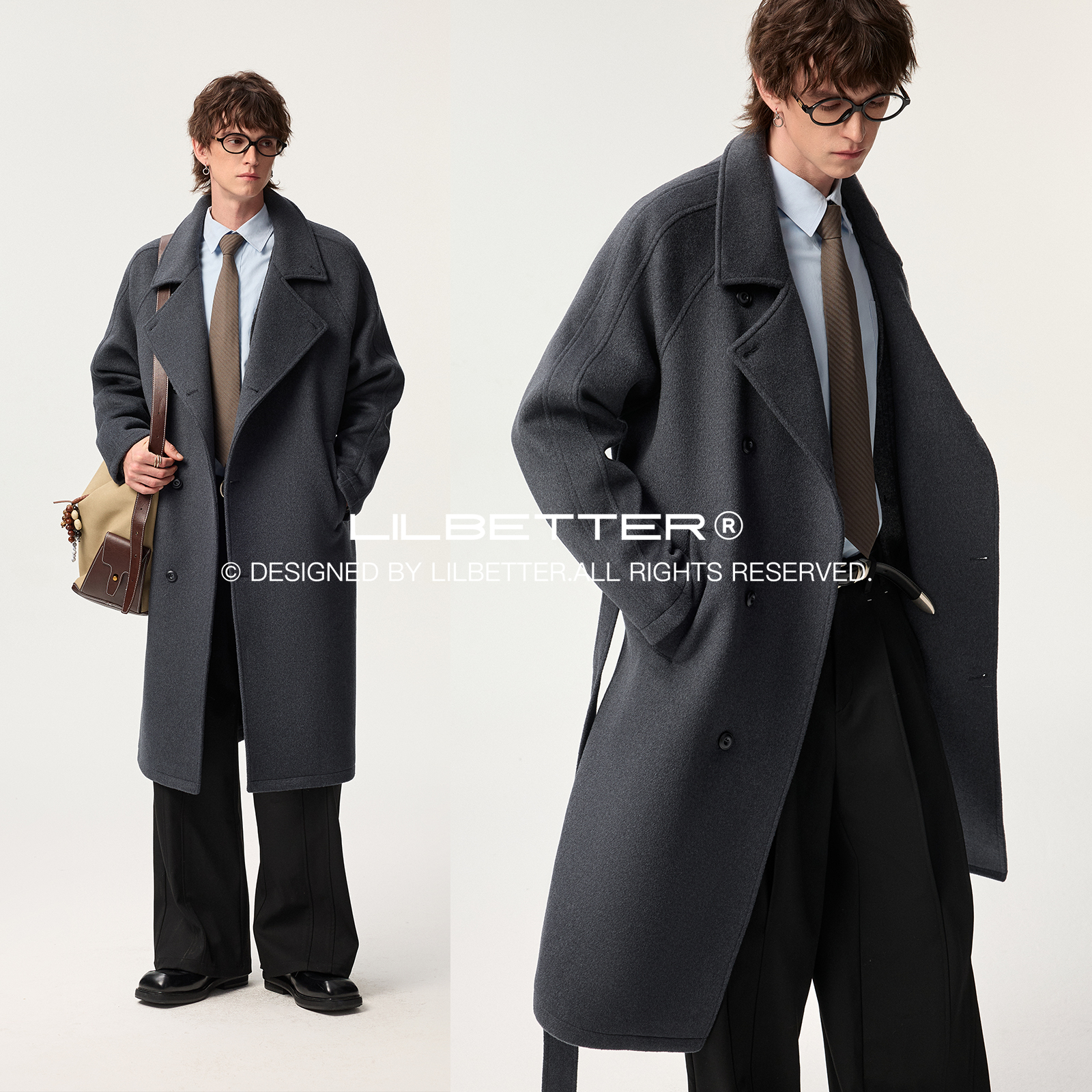 Lilbetter长款毛呢大衣