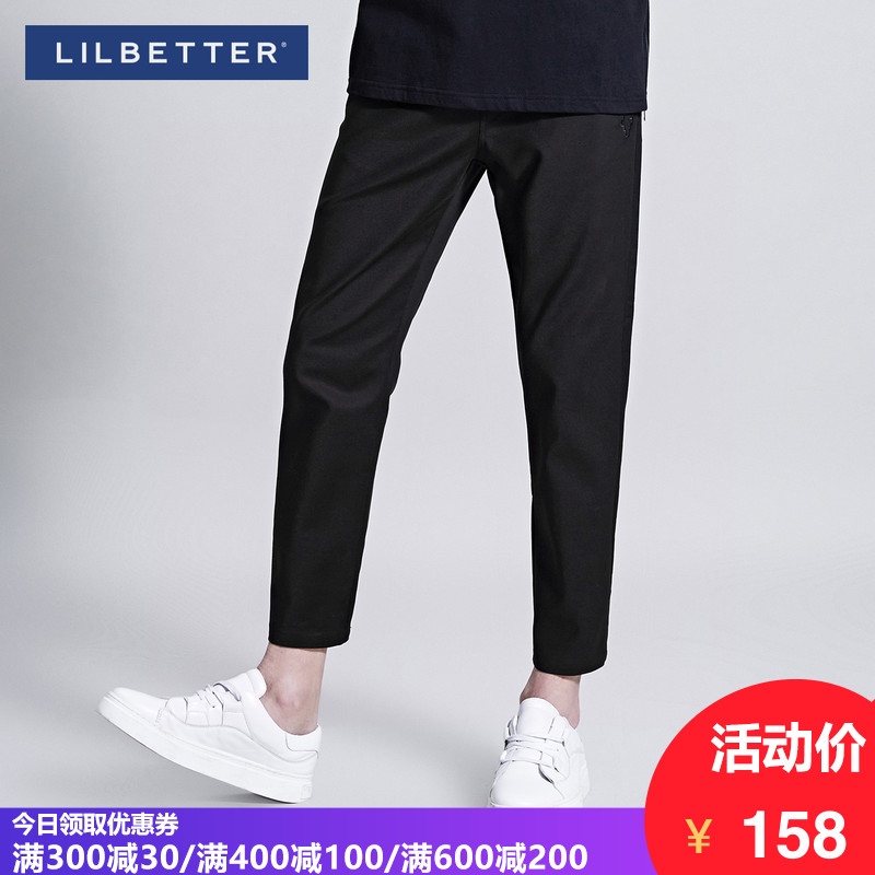 Lilbetter¾Å·Ö¿ãÄÐ Çï×°³±¿ãÈÕϵÐÞÉíС½Å¿ãºÚÉ«ÄÐÊ¿ÐÝÏÐ9·Ö¿ã×Ó