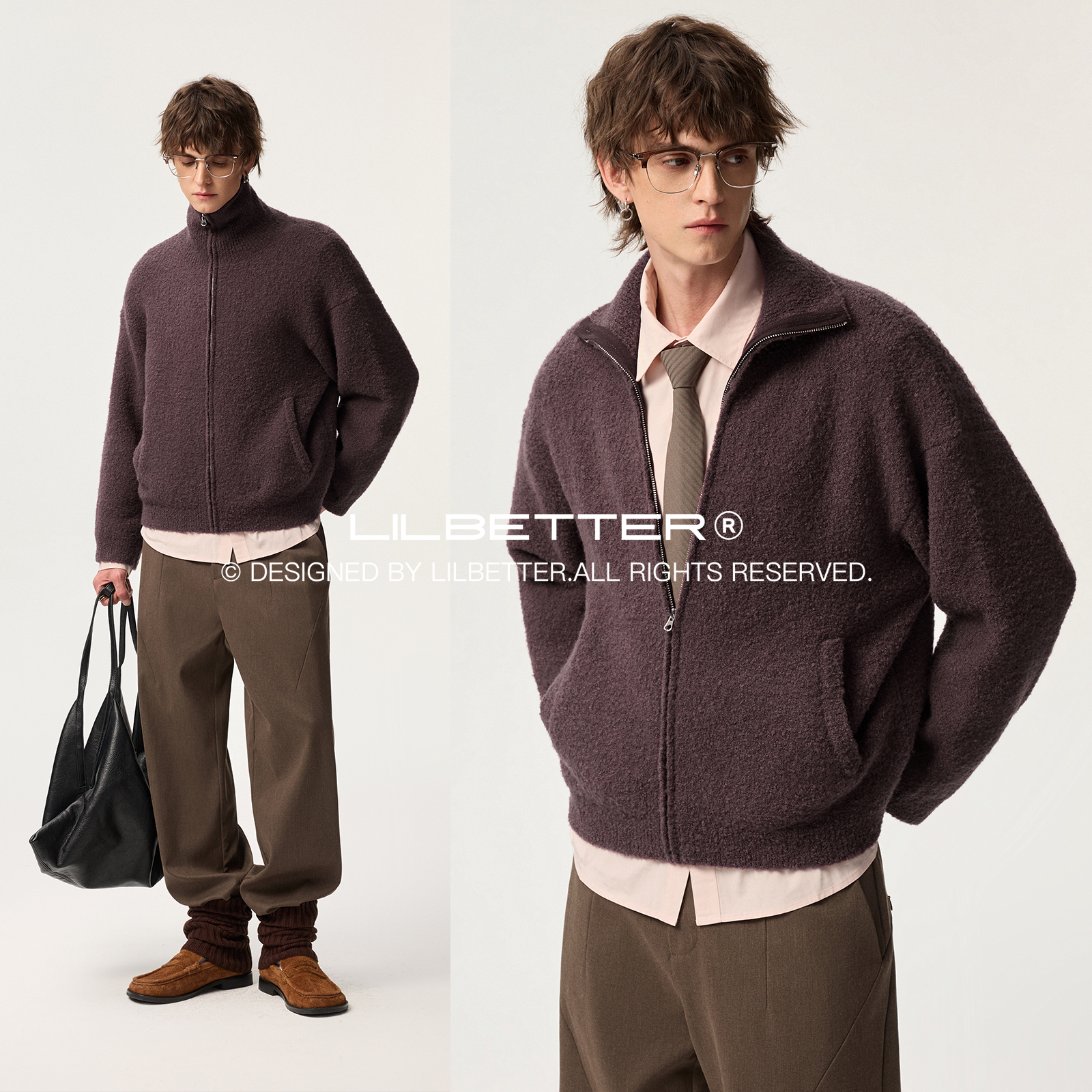 Lilbetter开衫高领毛衣