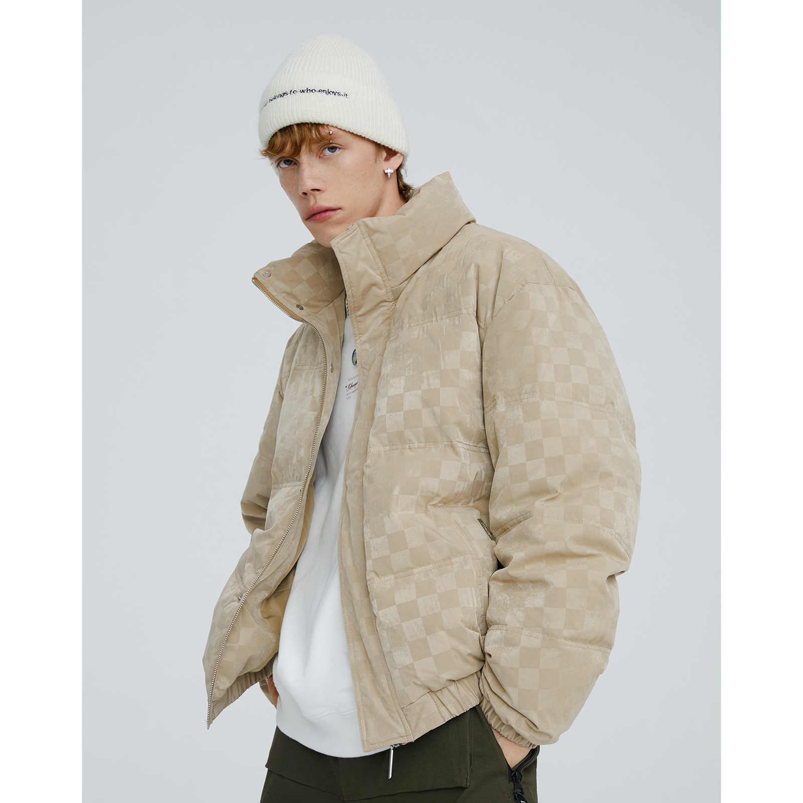 棋盘格潮牌服男Lilbetter面包服