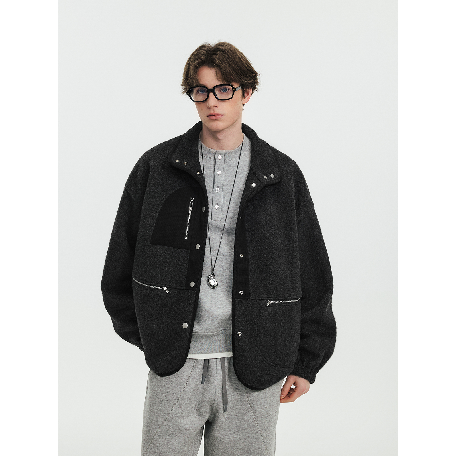 Lilbetter半高领冬季宽松夹克