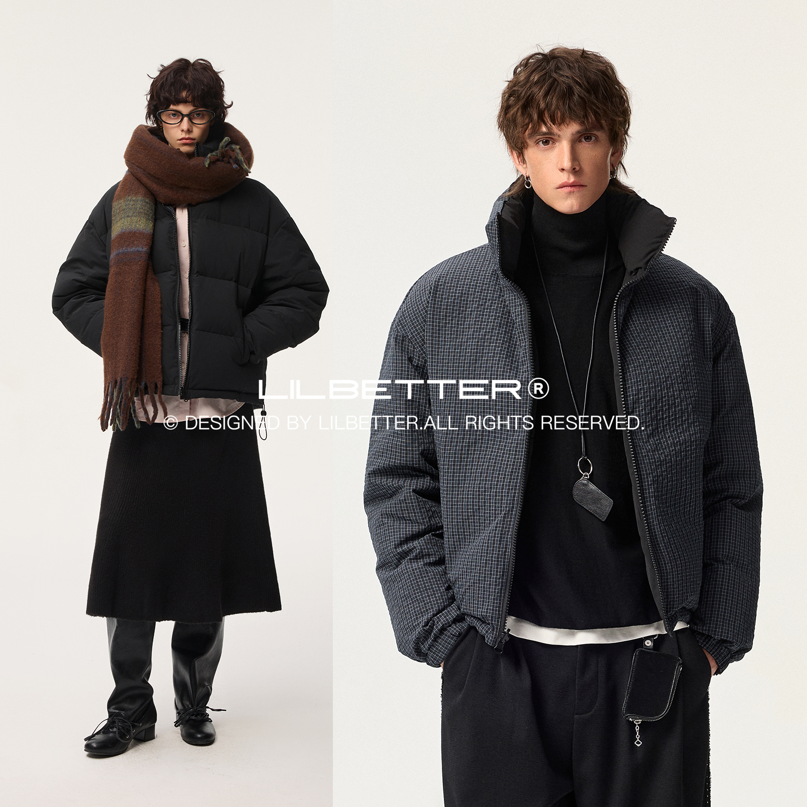 Lilbetter高领双面穿羽绒服