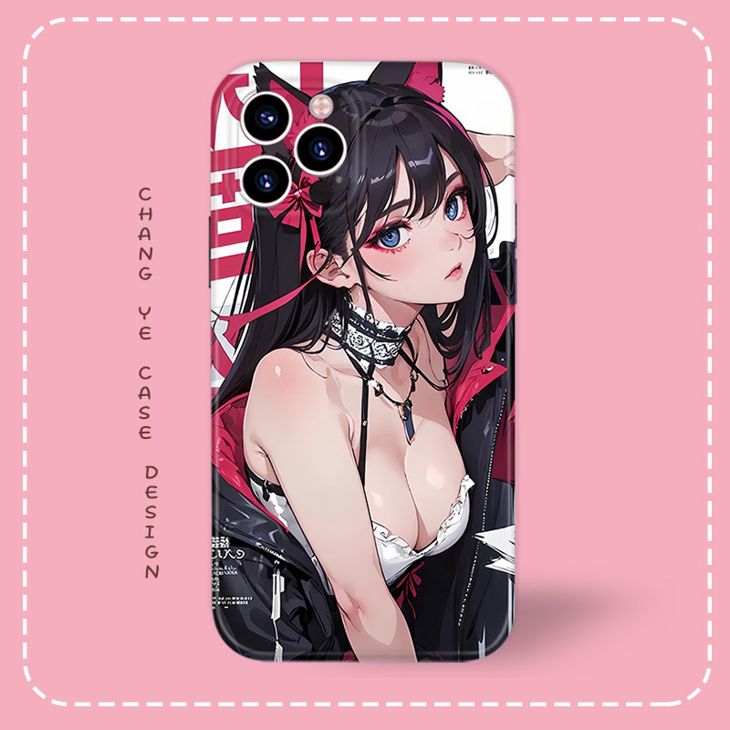 日系猫耳女孩动漫甜美萝莉适用于IPhone13promax苹果12防摔xr 全包小米13Pro华为p40红米K60vivox70iqoo8手机