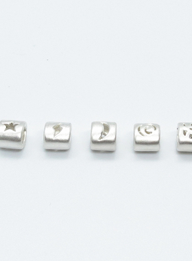 s999纯银3diy硬足银云路路通手链