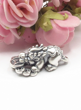 s999做旧复古泰银3d财字中国