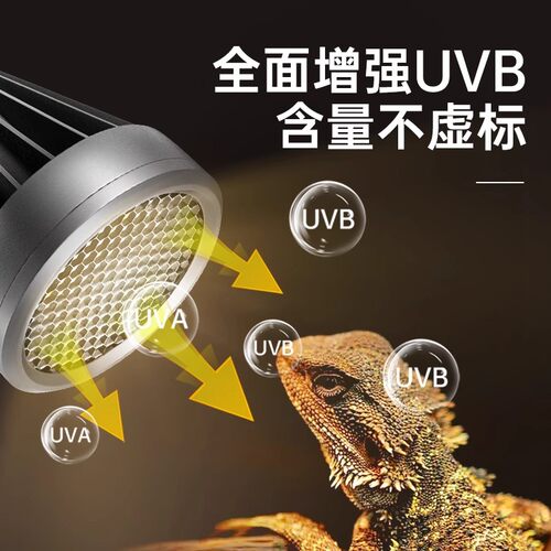 乌龟蜥蜴晒背补钙UVA/B灯龟缸灯