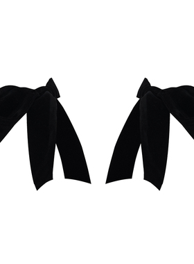 CORSELET 24SS 黑白香槟色蓝色丝绒蝴蝶吊带搭配蝴蝶结肩带