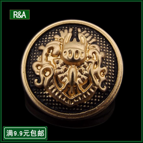 金属毛衣外套大衣纽扣扣子古银