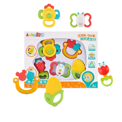 新生儿牙胶摇铃澳贝益智玩具早教