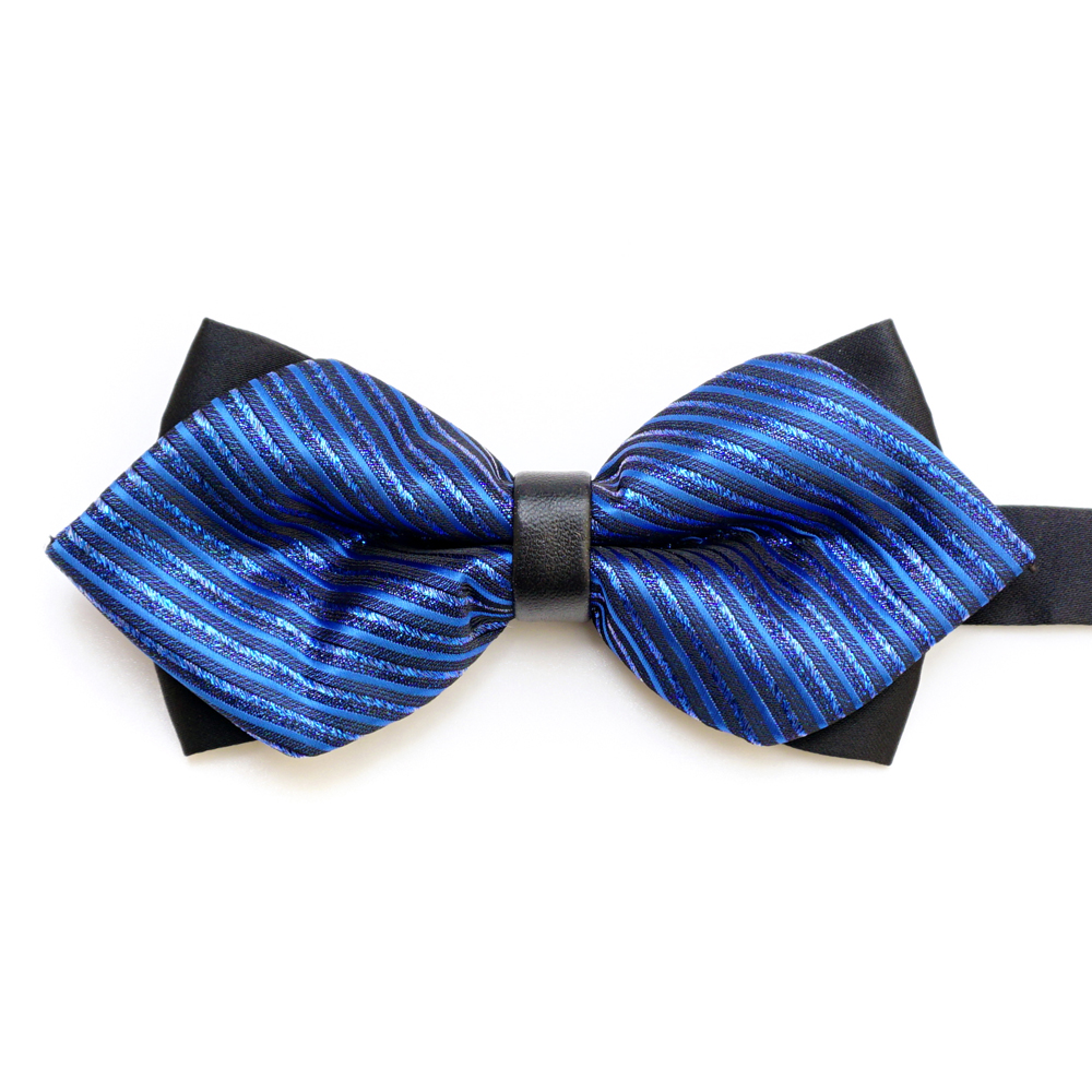 条纹提花系列 男士正装商务尖角领结 新郎结婚韩版蝴蝶结礼盒装