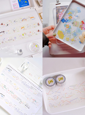 分装nemosissy彩虹公园无人之地月分之一线与线手帐和纸pet胶带