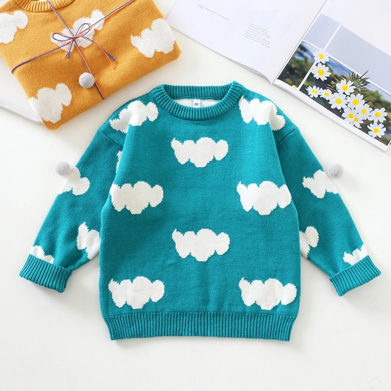 特价甜美风云朵图案针织衫女童毛衣春秋棉线婴儿女宝休闲圆领外套,童装/婴儿装/亲子装,毛衣/针织衫,淘宝优惠券,粉丝福利购,淘宝优惠卷