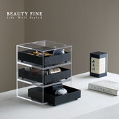 柏斐家饰 亚克力实木博古架 茶具展示架置物收纳架茶架茶棚杯架