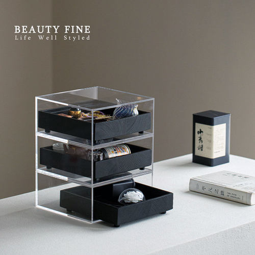 柏斐家饰亚克力实木组合博古架