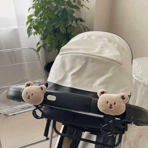 INS韩系小熊魔术贴挂钩婴儿推车童车伞配件通用电动车多功能包挂
