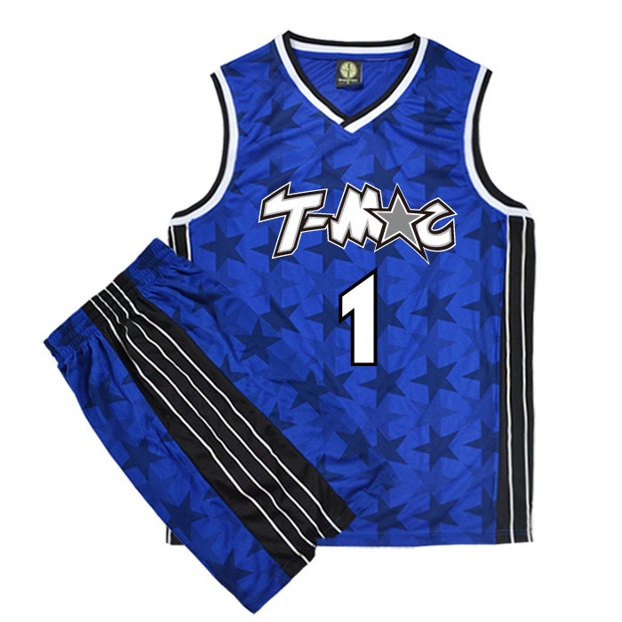 暗星麦蒂McGRADY斗者1号麦迪篮球服套装篮球衣训练服队服魔术定制