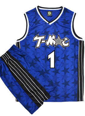 暗星麦蒂McGRADY斗者1号麦迪篮球服套装篮球衣训练服队服魔术定制