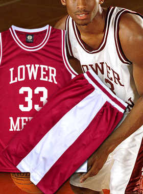 比赛服LOWER MERION高中男女篮球服套装篮球衣训练服队服订做定制