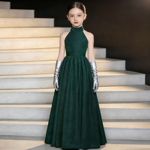 女童小提琴演奏主持人表演出晚礼服高端儿童指挥声乐考级气质长裙