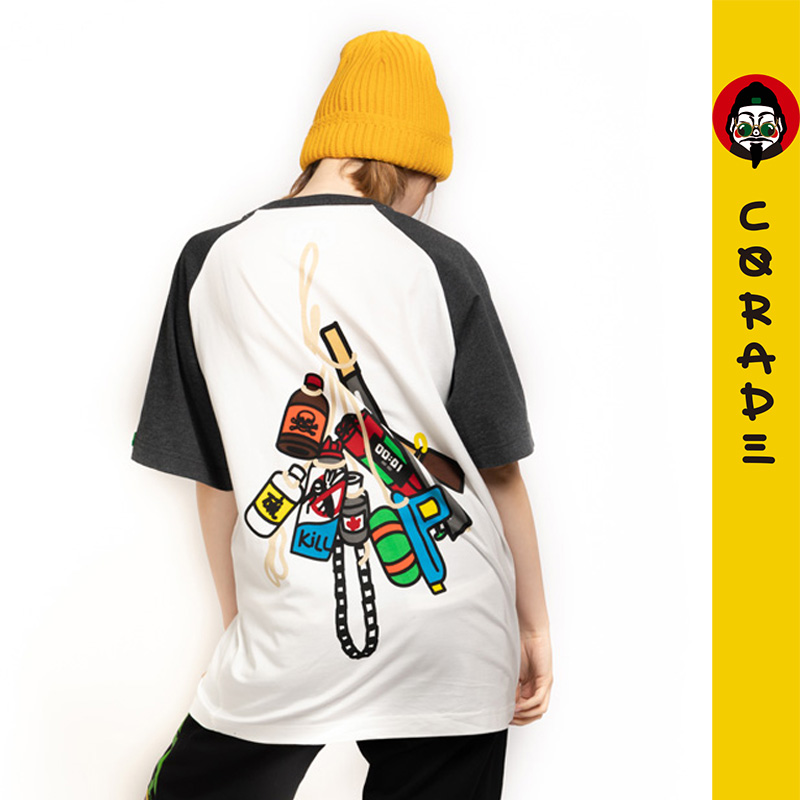 corade宝葫芦 要你命3000 插肩袖短袖t恤 原创街头潮流情侣青少年