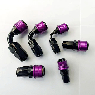 汽车油冷改装1/4 3/8 1/2 AN4AN6AN8快速黑紫接头
