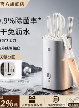 德国双立人大白盾Pro双重除菌刀架Pollux套装厨房抗菌刀砧板组合