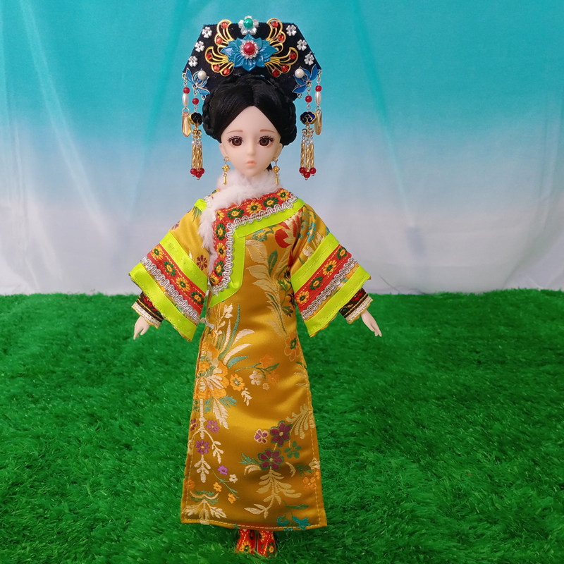古装清朝30厘米玩具女娃娃