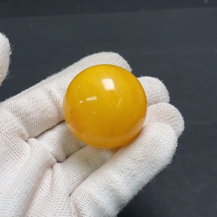 蜜蜡俄料圆珠20.9克33.5MM锁骨链圆顶珠