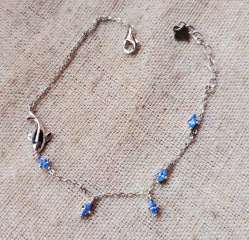 925银 手链手串 锆石镶嵌 海豚款 一条价格尺寸见对比 41-50