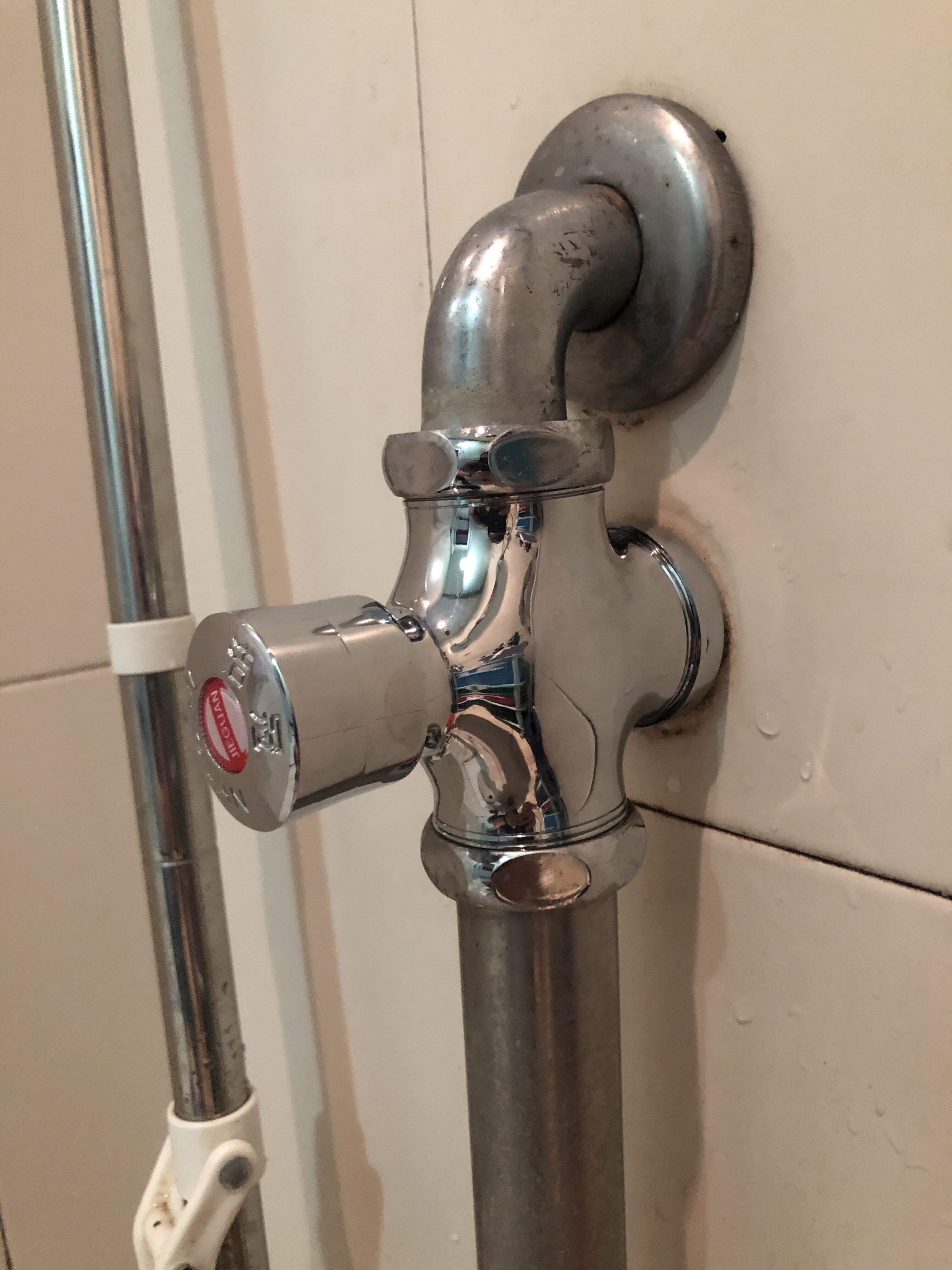 蹲便器冲水阀手按式厕所卫生间大便器便池按压延时阀门冲洗阀开关