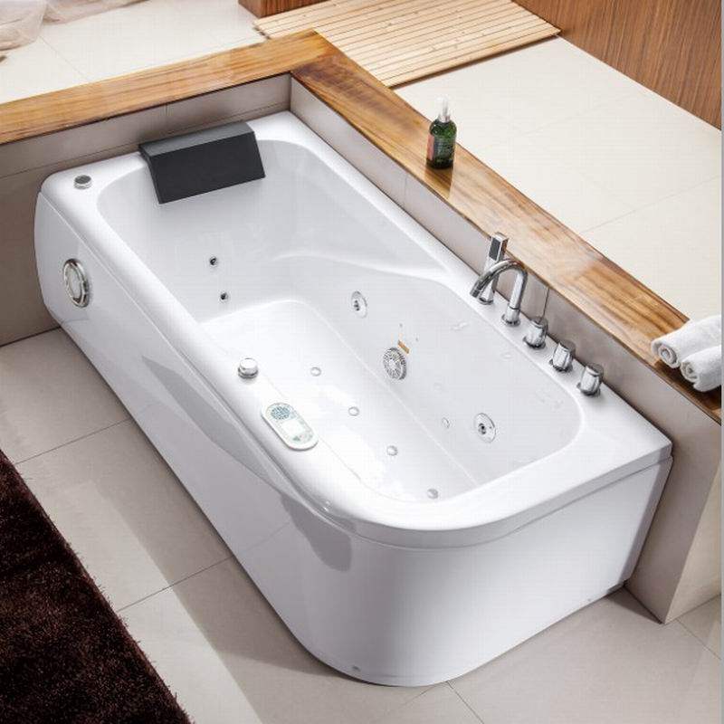 长方形spa浴缸亚克力按摩冲浪浴缸成人独立浴缸网红泡澡家用浴盆
