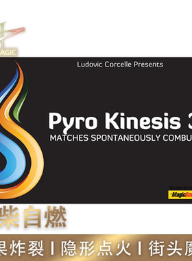 N2G正版魔术道具 Pyro Kinesis 火柴自然 3代 近景街头 火焰魔术