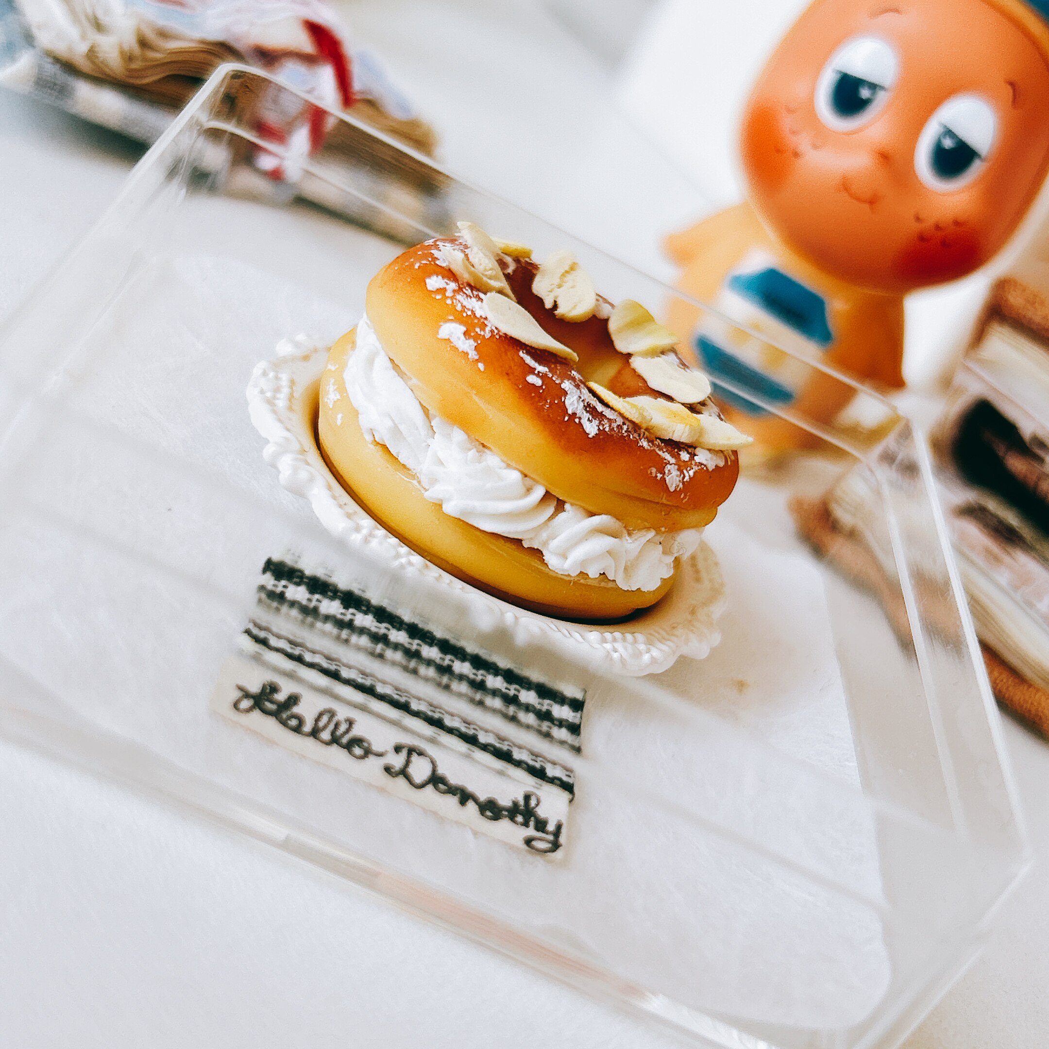微缩烘焙巴黎车轮泡芙blythe娃物篮豆豆BJD拍摄道具进口粘土手作
