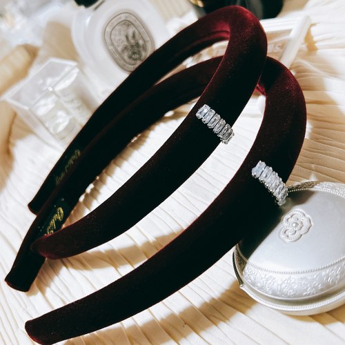 韩国进口东大门小香风简约丝绒名媛韩剧同款发箍头箍发卡