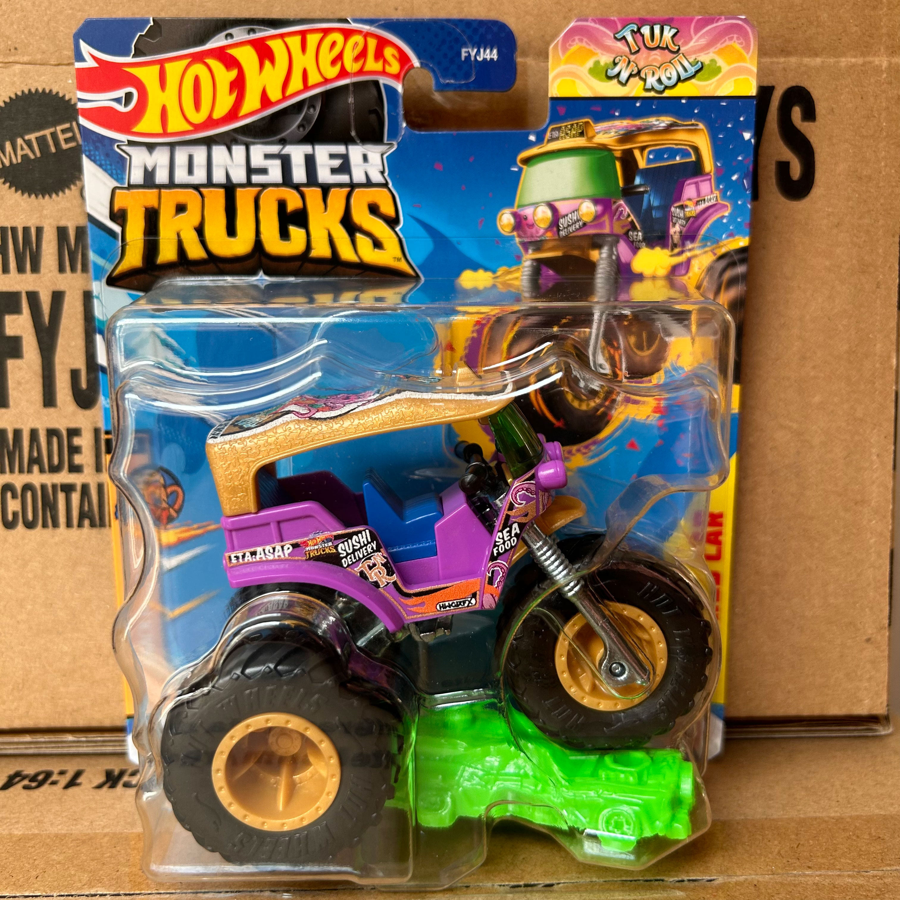 HOT WHEELS 새로운 야생 대형 자전거 오프로드 차량 어린이 모델 장난감 충격 레이싱 트랙 장난감 FYJ44