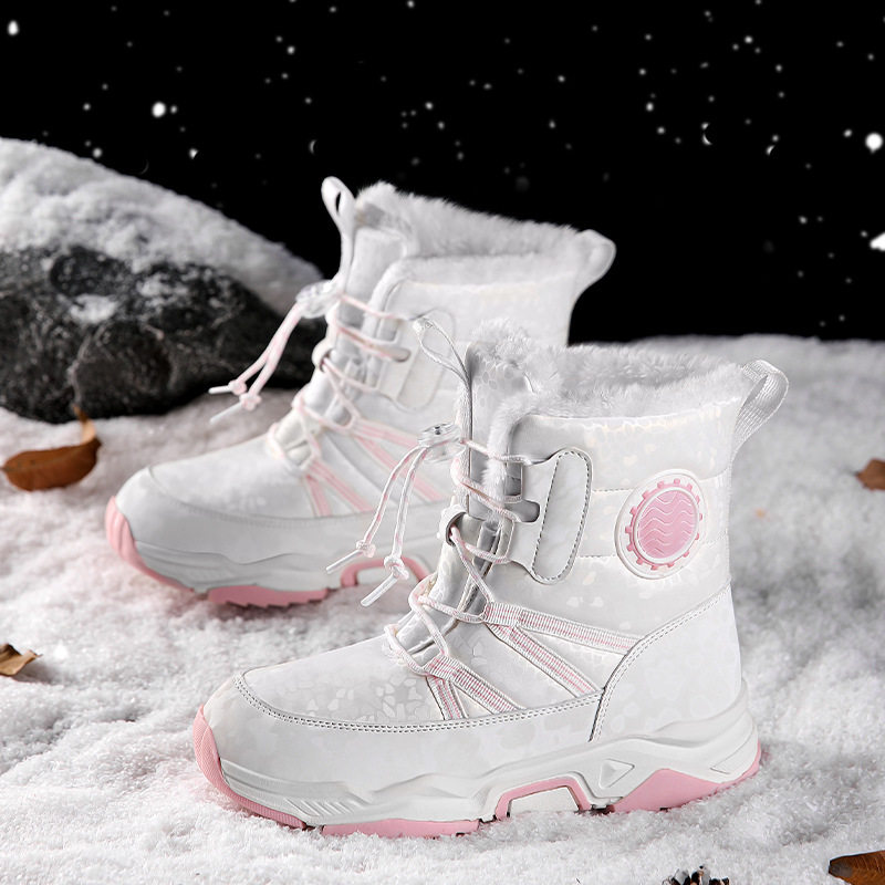 女童雪地靴男女童大棉加绒加厚防滑雪地靴中大童耐磨东北保暖棉鞋,女鞋,时尚雪地靴,淘宝优惠券,粉丝福利购,淘宝优惠卷