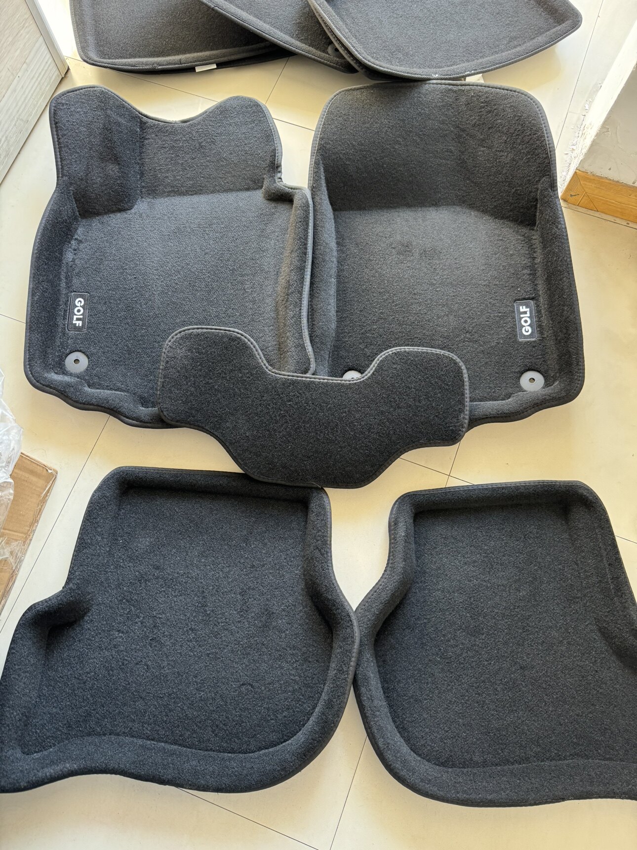 一汽大众原厂高尔夫脚垫黑色立体地毯 7代脚垫