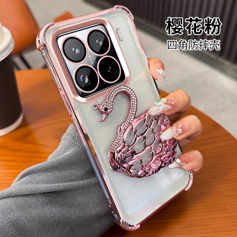 小米15手机壳xiaomi14pro保护硅胶套镜头全包防摔m13透明软壳mi11带流沙支架por女款12外壳civi4/3新款高级感