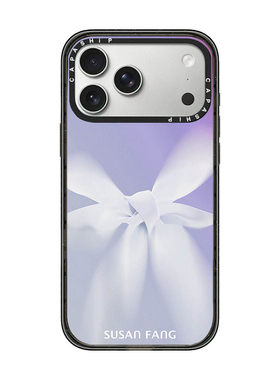 CA光影蝴蝶结SUSAN FANG适用于17promax手机壳iPhone16pro苹果亚克力15/14plus粉色系13少女心12防摔17保护套
