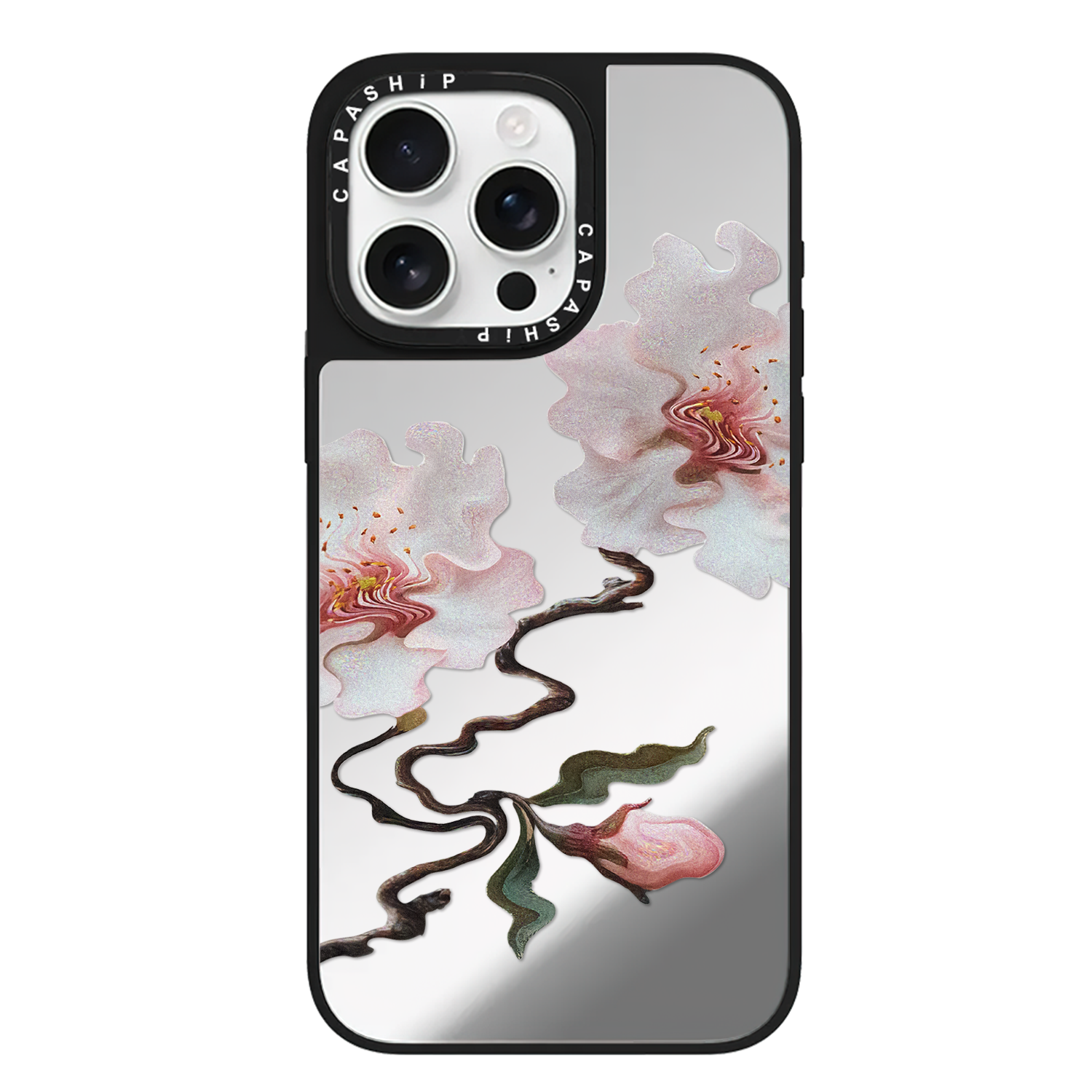 CASE适用苹果16iPhone14plus镜面15/13promax樱花日本限定xr手机壳12防摔11新款可爱卡通女生