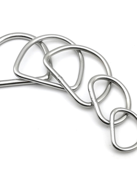 技术潜水背飞侧挂背带不锈钢316D环 潜水配件装配维护D-ring