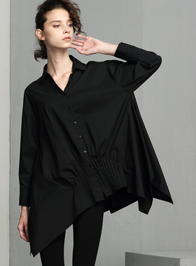 早秋女装设计感 宽松 廓形时髦不规则显瘦衬衫专柜正品