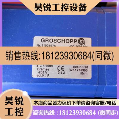 议价:Groschopp 11021976 Groschopp伺服电机 WK1695101 IGK8